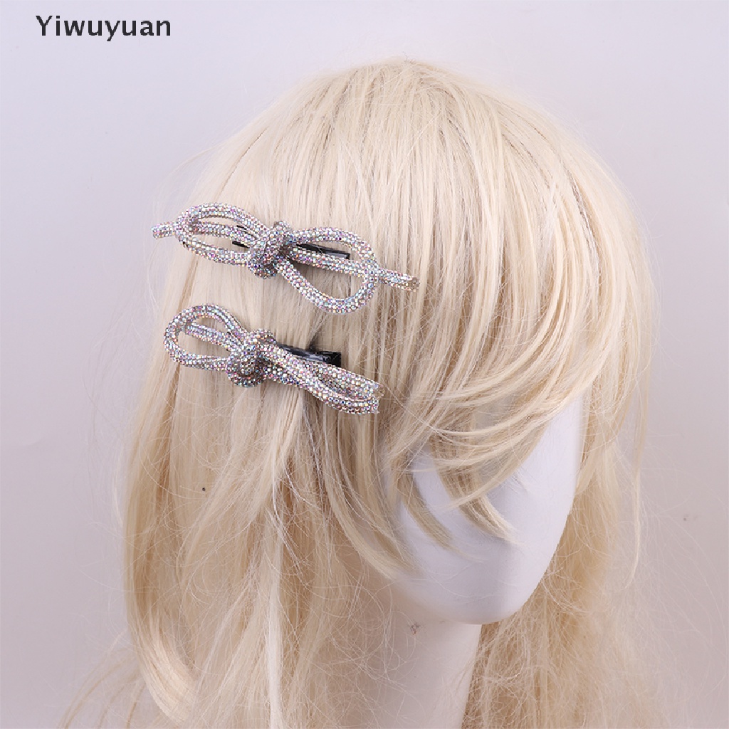 Bộ 2 Kẹp Tóc Nơ Đính Đá Cho Nữ