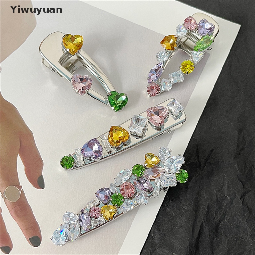 Kẹp Tóc Mỏ Vịt Đính Đá Nhiều Màu Sắc Thời Trang Hàn Quốc