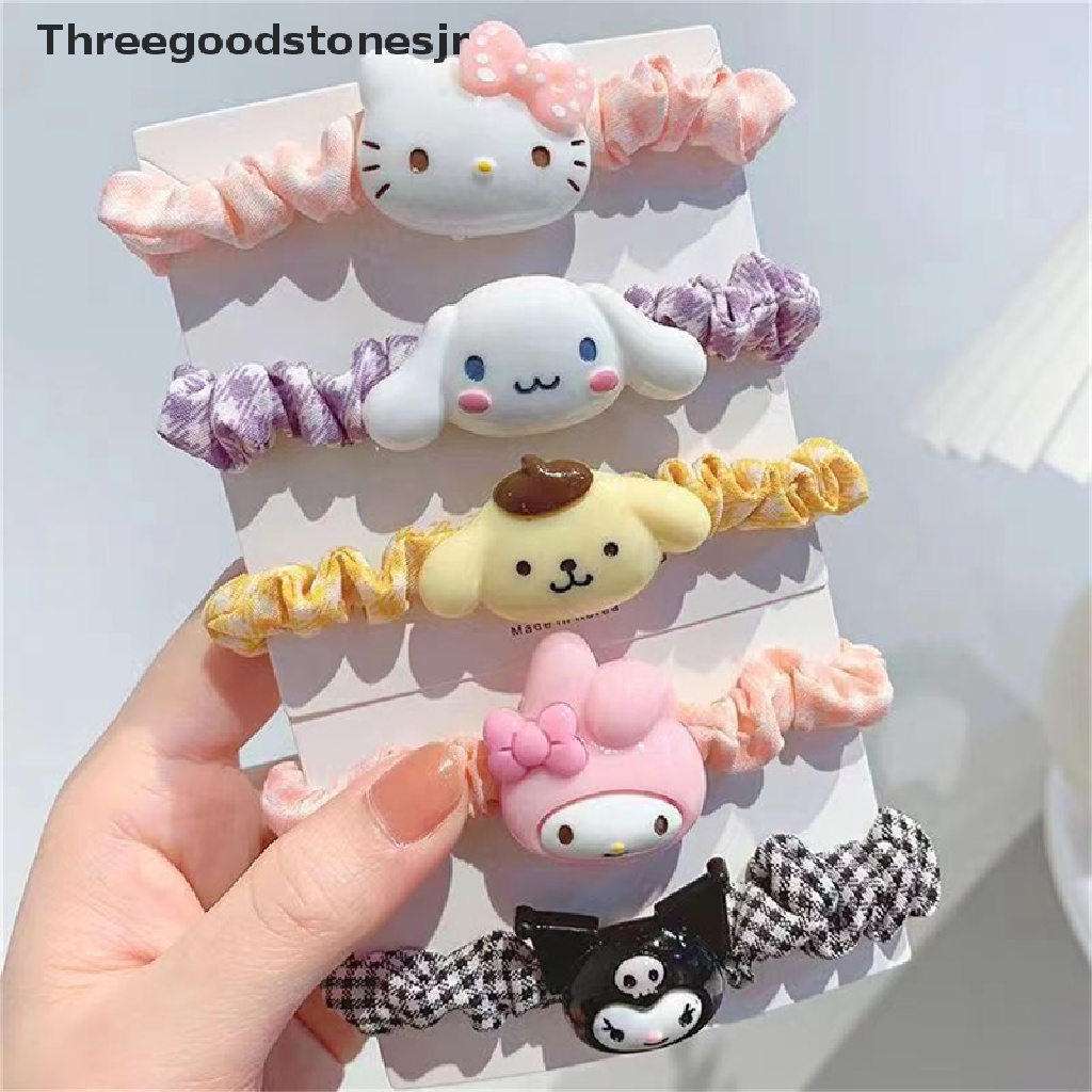 Dây Cột Tóc Scrunchies Co Giãn Hình Thú Hoạt Hình Đáng Yêu Cho Nữ JR