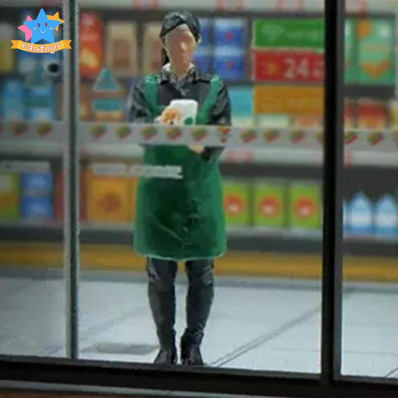 Mô Hình Quán Cà Phê Bán Hàng Tự Lắp Ráp Tỉ Lệ 1 / 64