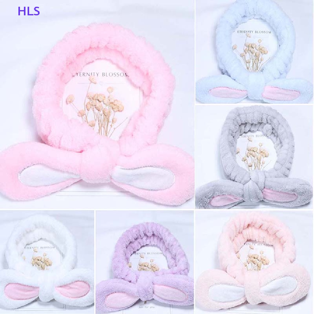 Băng Đô Tai Thỏ Dễ Thương Dùng Rửa Mặt Khi Tắm / Trang Điểm