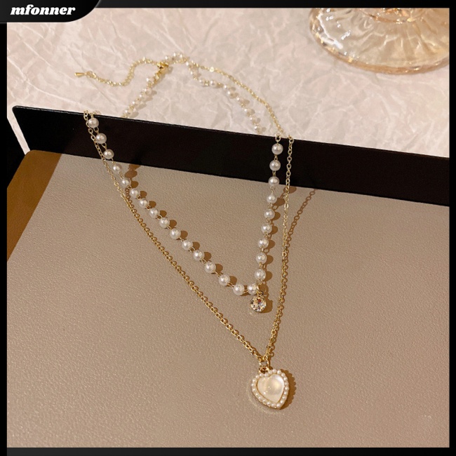 Vòng cổ Đính Ngọc Trai Phong Cách Hàn Quốc Sang Trọng Cho Nữ