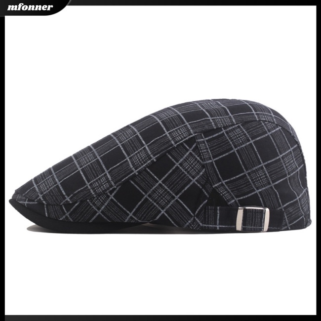 Mũ Beret Họa Tiết Sọc Caro Nhiều Màu Sắc Thoáng Khí Thời Trang Cho Nam