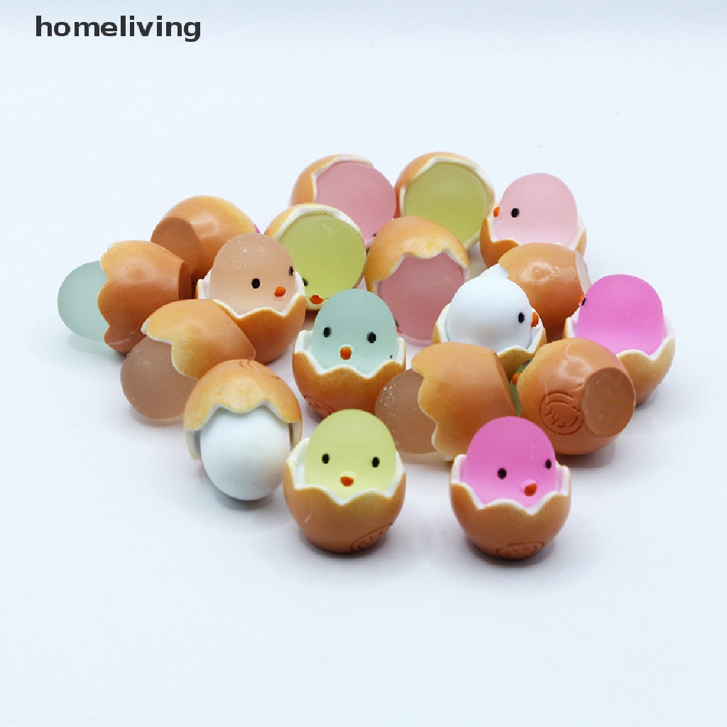 Bộ 2 Đồ Chơi Trang Trí Hình Gà Con Phát Sáng Trong Bóng Tối DIY