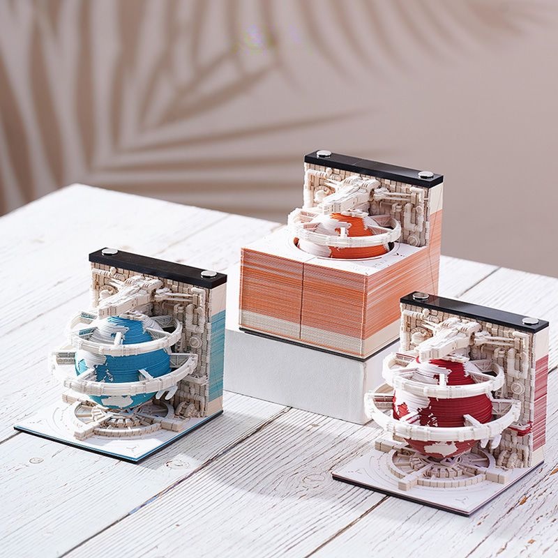 Giấy Note 3d Hình Trái Đất Sáng Tạo Trang Trí Quán Cà Phê