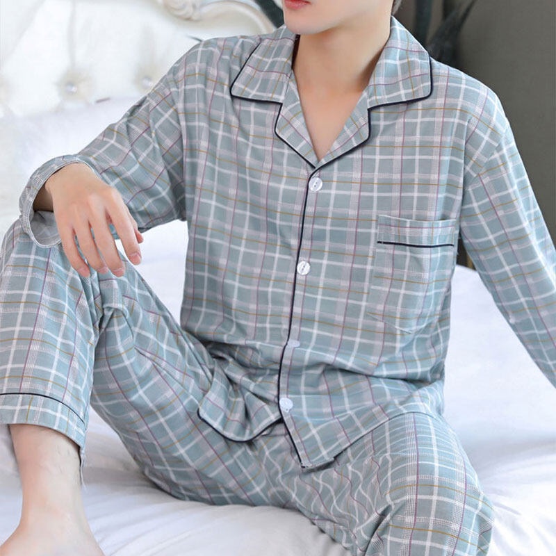 Bộ Đồ Ngủ Pijama Dài Tay Mềm Mại Thoải Mái Cho Nam