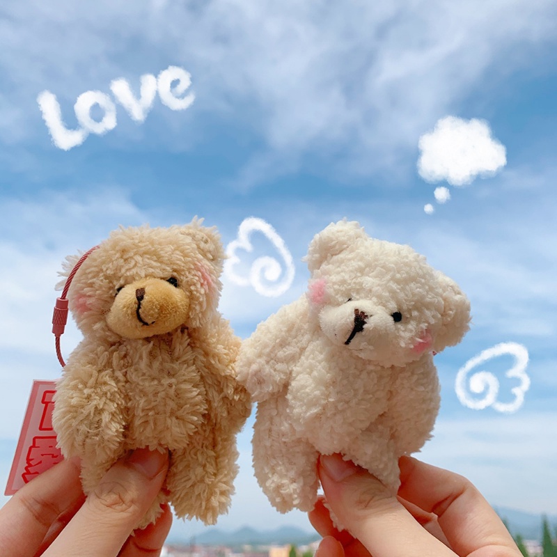 Dễ Thương Móc Khóa Hình Gấu Nhồi Bông Đáng Yêu