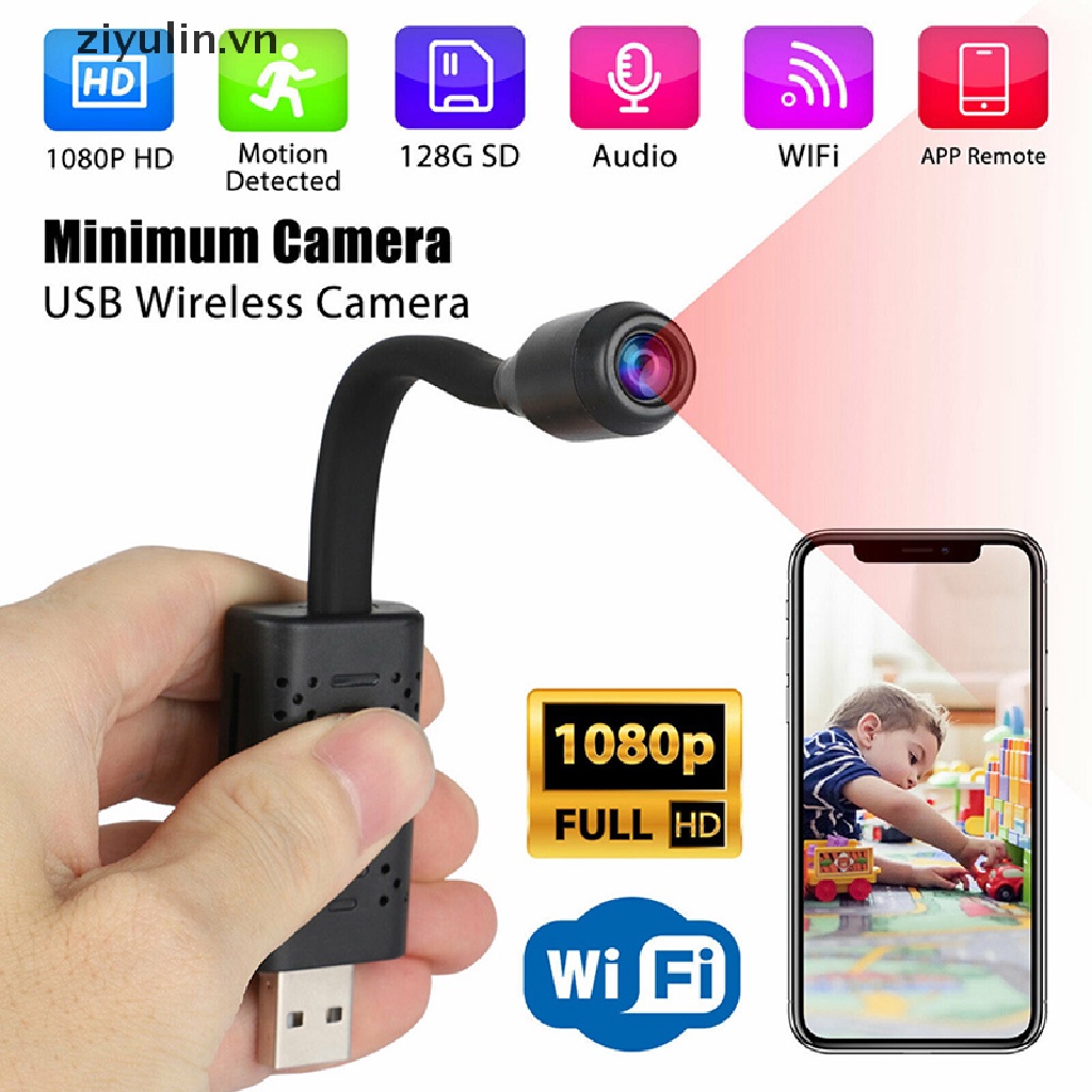 Camera Giám Sát Mini 4K P2P IP / AP Kết Nối Wifi Điều Khiển Từ Xa