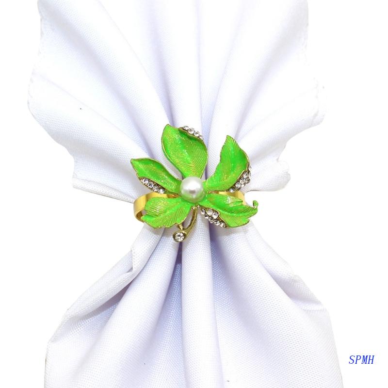 Giá Đỡ Khăn Ăn Màu Xanh Lá Huỳnh Quang Siêu Sáng Phù Hợp Cho Tiệc Giáng Sinh