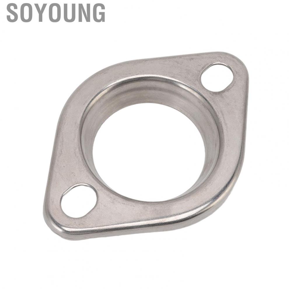Soyoung 2.5in Manifold Collector Flange  Durable Stainless Steel 2 Bolt Exhaust Downpipe for Car