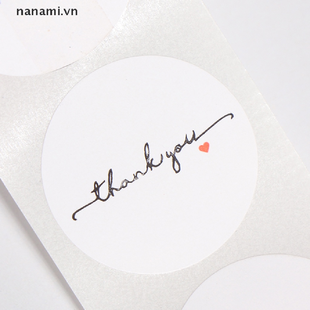 Cuộn 500 Nhãn Dán Tròn Màu Trắng 1 inch Trang Trí Sổ Lưu Niệm