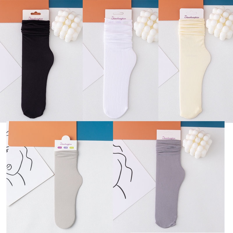 Set 5 Đôi Vớ Nhung Mềm Mại Thoáng Khí Cho Nữ