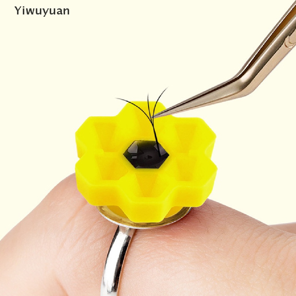 < Yiwuyuan > Túi 100 Giá Đỡ Lông Mi Giả Bằng Nhựa Không Dính Cốc