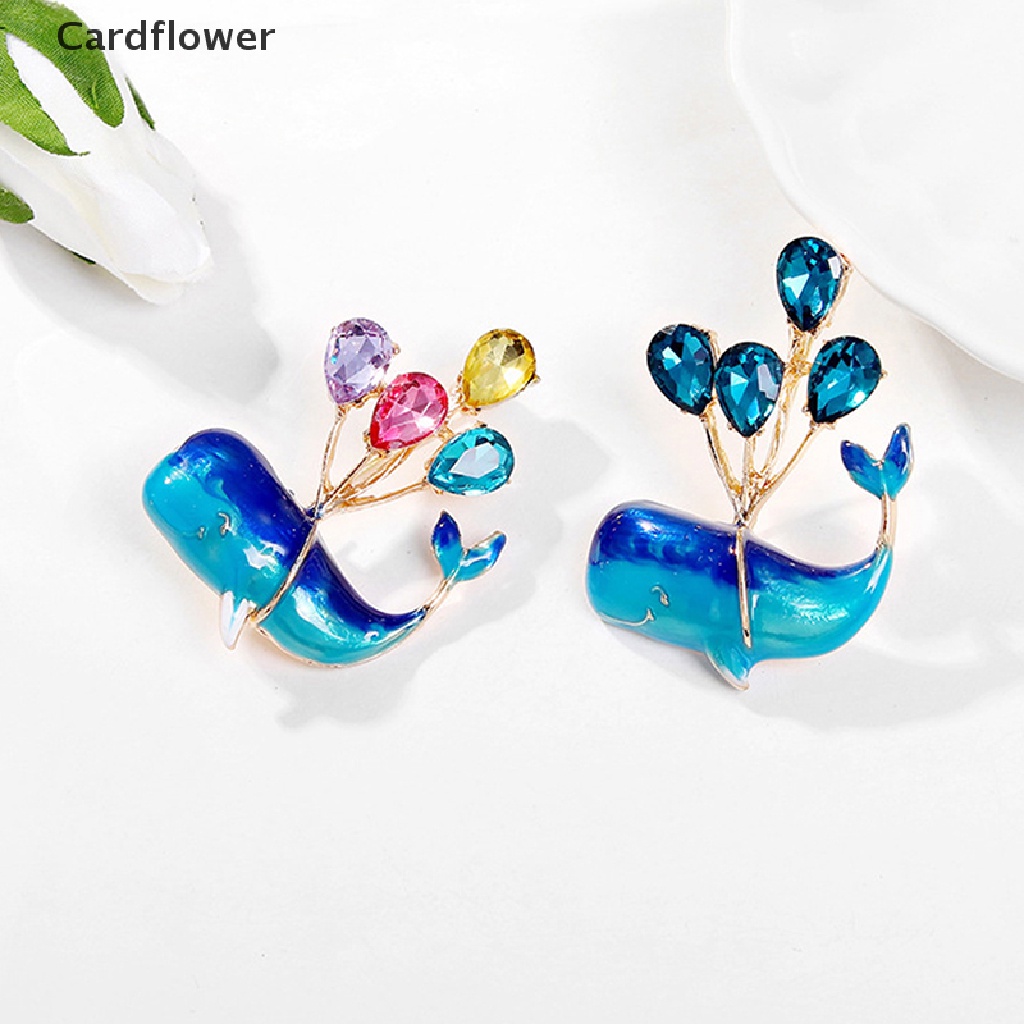 &lt; Cardflower &gt; Trâm Cài Áo Hình Cá Voi Bong Bóng Bay Thời Trang Cho Nữ
