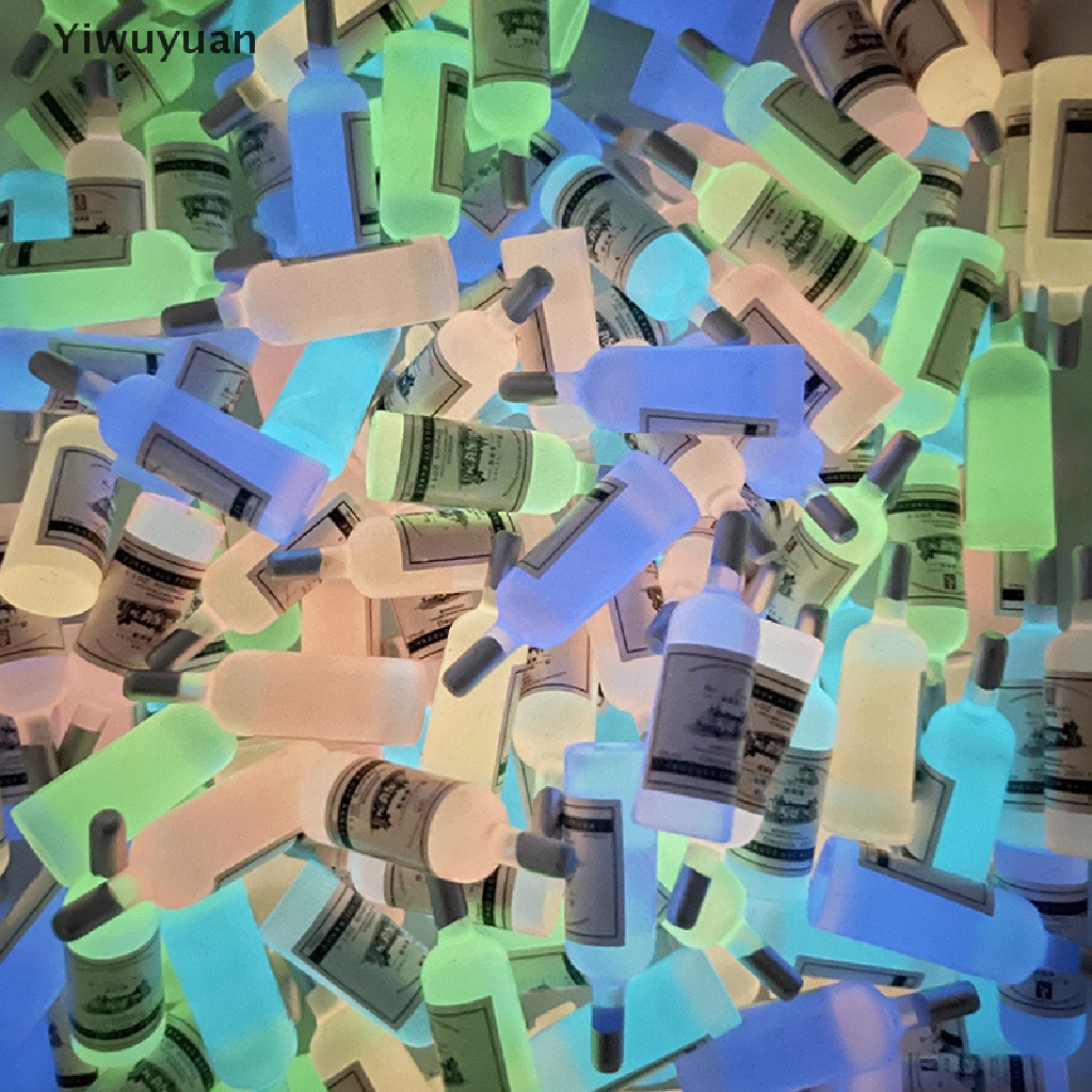 &lt; Yiwuyuan &gt; Bộ 5 Mô Hình Chai Rượu Vang Dạ Quang Trang Trí Điện Thoại Đồ Chơi Búp Bê Diy