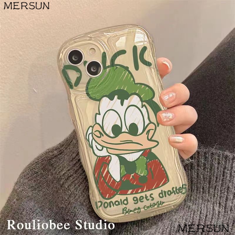 ✅Ốp Điện Thoại Hình Vịt Donald Hoạt Hình Cho Iphone Xr8Plus 13Pro Max XsMax 1214Pro7p KSQX