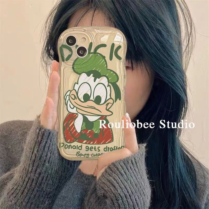 ✅Ốp Điện Thoại Hình Vịt Donald Hoạt Hình Cho Iphone Xr8Plus 13Pro Max XsMax 1214Pro7p KSQX