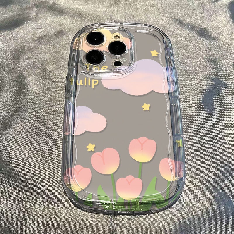 ✅Ốp Điện Thoại Dẻo Trong Suốt Họa Tiết Hoa Tulip Chống Sốc Cho iPhone14xr7 / Dream / 13xs11 8p Promax / 12