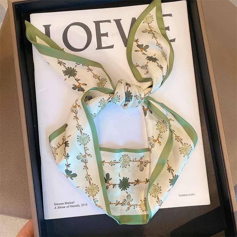 Khăn Quàng Cổ Dài Đa Năng In Họa Tiết Hoa Cổ Điển