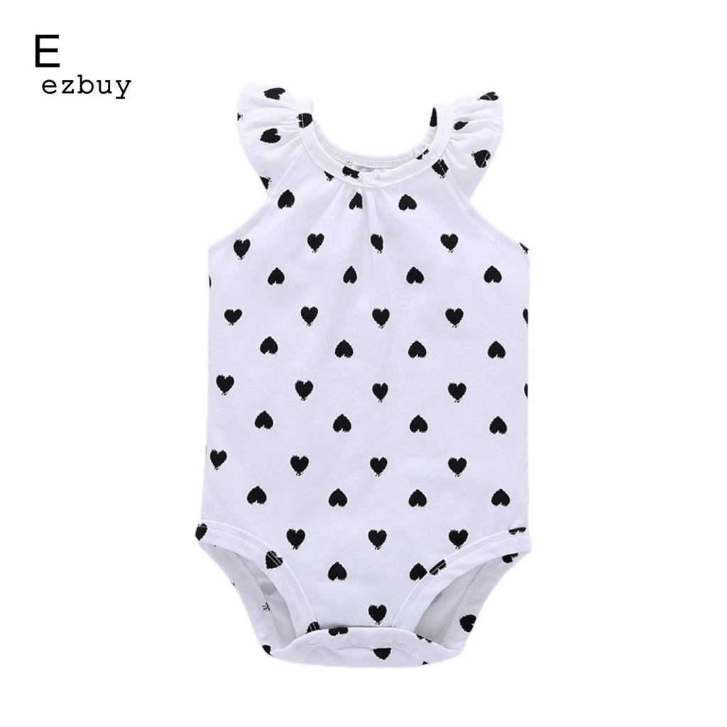 [EY] Áo Liền Quần Nhẹ Thoáng Khí Với Tay Áo Bay Trang Trí Dành Cho Gia Đình Trẻ Sơ Sinh