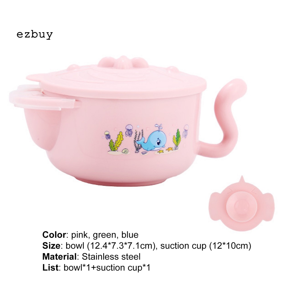 Bát Ăn Dặm Bằng Thép Không Gỉ Có Tay Cầm Tiện Dụng Cho Bé