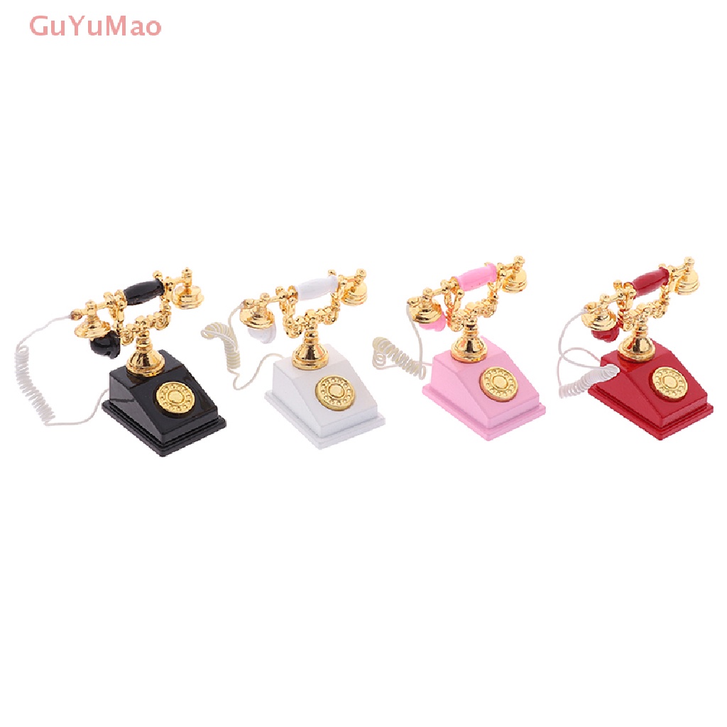 [cxGUYU] 1 Mô Hình Điện Thoại Di Động Cổ Điển Xoay Trang Trí Nhà Búp Bê Thu Nhỏ 1: 12 PRTA