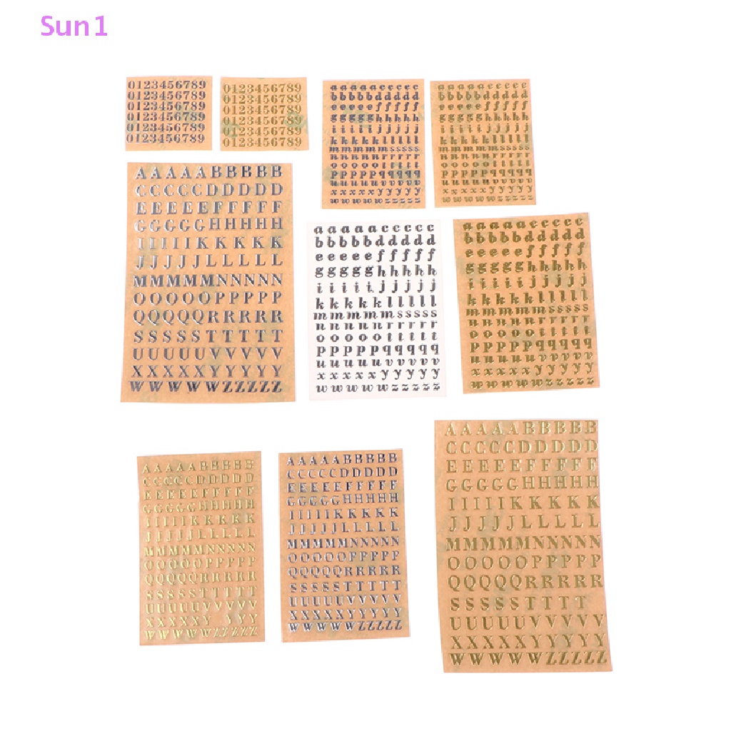 Set 3 Miếng Dán Hình Chữ Cái 3mm Trang Trí Đa Năng Tiện Dụng