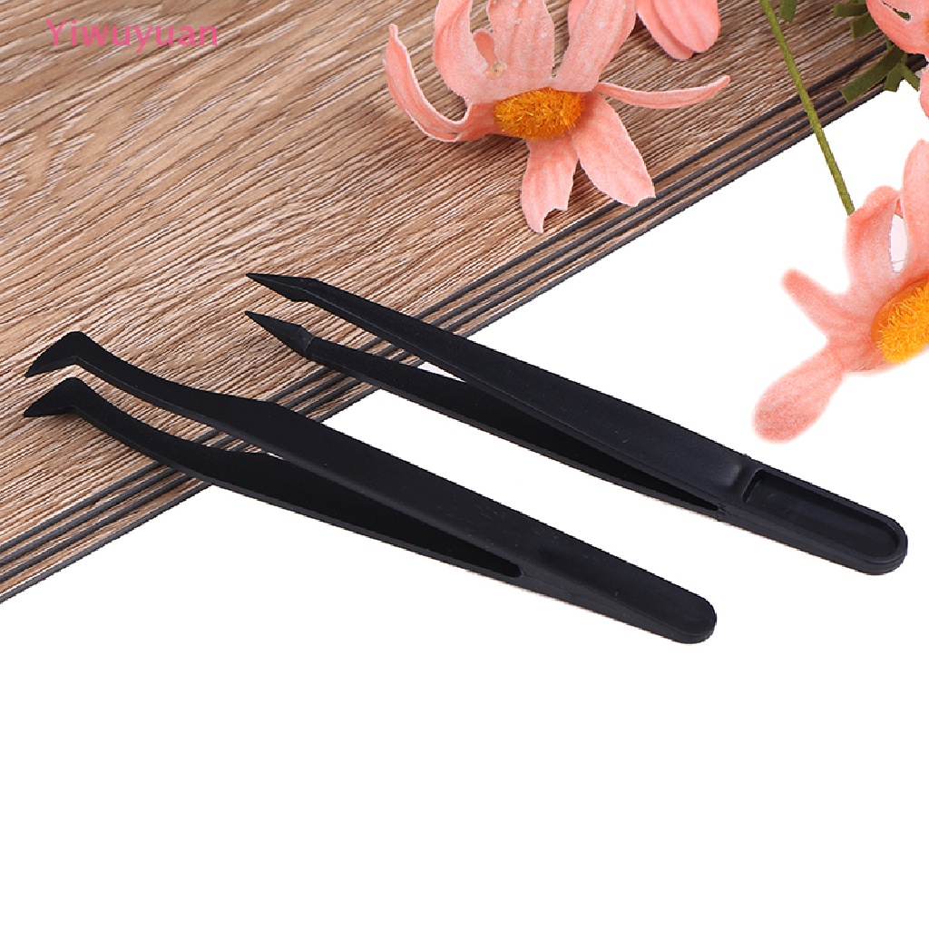 &lt;Yiwuyuan&gt; Curved Straight Tip Forceps Diamond Paing Tweezers Plastic Picking Tweezers New