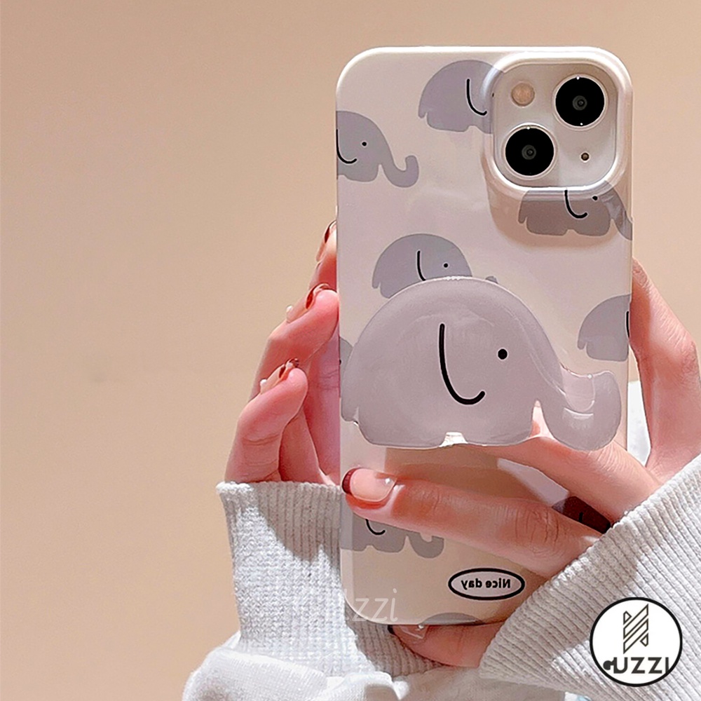 Ốp Điện Thoại TPU Chống Bụi Hình Chú Voi Dễ Thương Cho Iphone 11 12 13 14 15 Pro Max