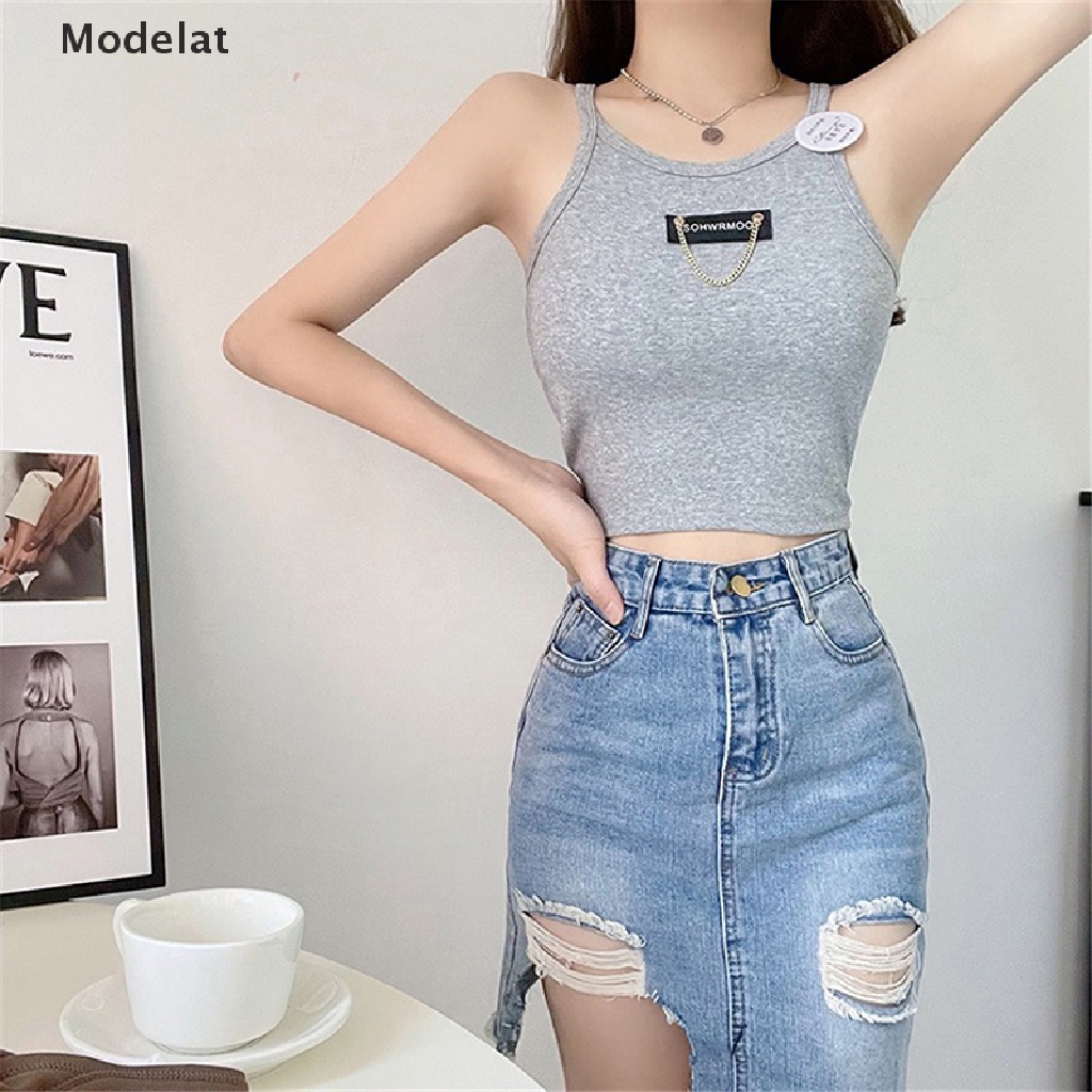 Áo thể thao GJCUTE MFC không tay màu trơn in chữ thời trang mùa hè dành cho nữ