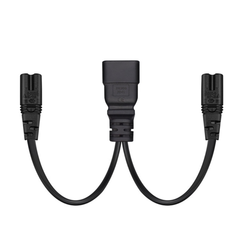 Dây Cáp Mở Rộng Chuyển Đổi 1ft IEC320 C20 Sang IEC320 C7 + C7