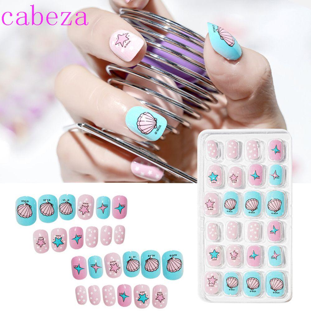 Miếng Dán Trang Trí Móng Tay Toàn Diện Họa Tiết Công Chúa Xinh Xắn Cho Bé