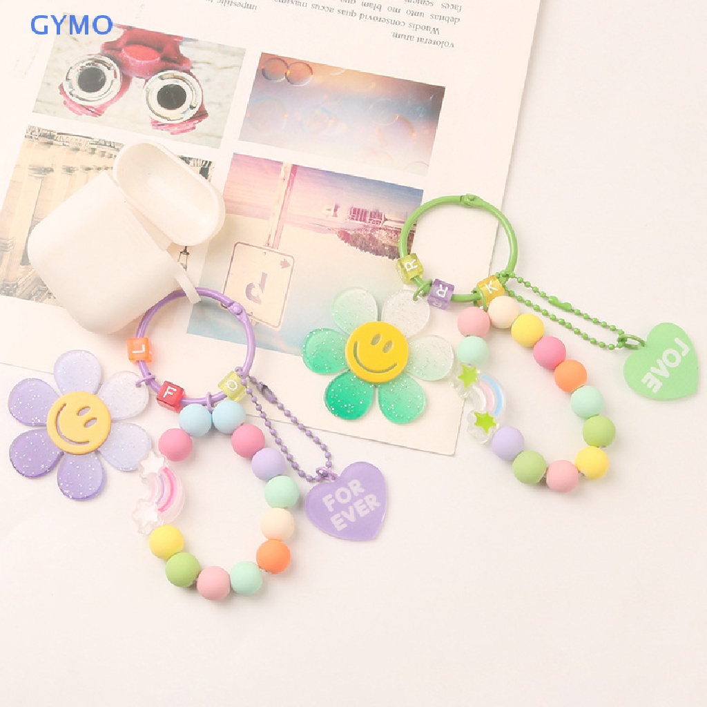 [cxGYMO] Móc Khóa Hạt Cườm Hình Hoa Hướng Dương Nhiều Màu Phong Cách Hàn Quốc HDY