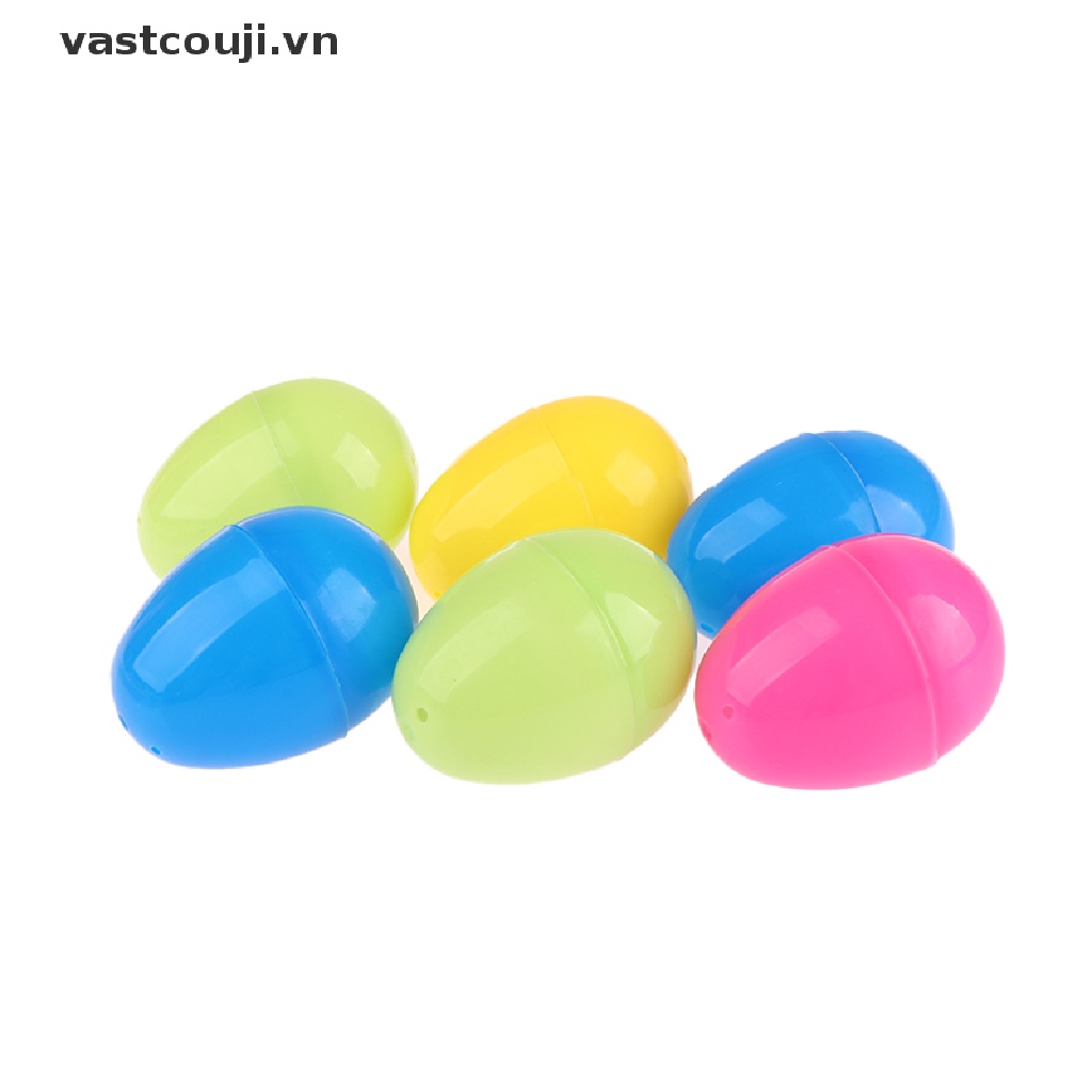 Bộ 10 Trứng Phục Sinh Nhiều Màu Sắc Bằng Nhựa Dùng Trang Trí Diy