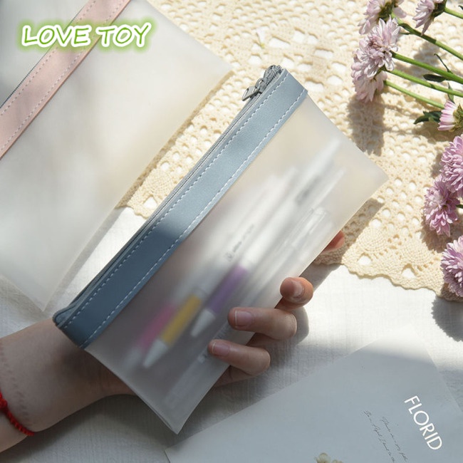 Túi Đựng Bút Trong Suốt Thiết Kế Đơn Giản Sức Chứa Lớn Tiện Dụng Ví