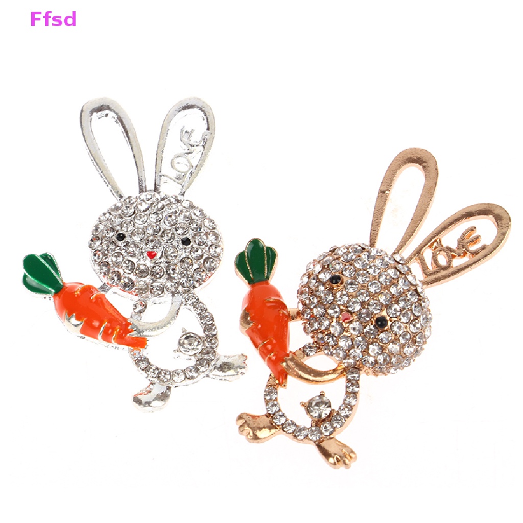 {Ffsd} Ghim Cài Áo Hình Thỏ Hoạt Hình Tráng Men Trang Trí Túi Xách / Áo Khoác Cardigan Quà Tặng Bán Chạy Cho Nữ