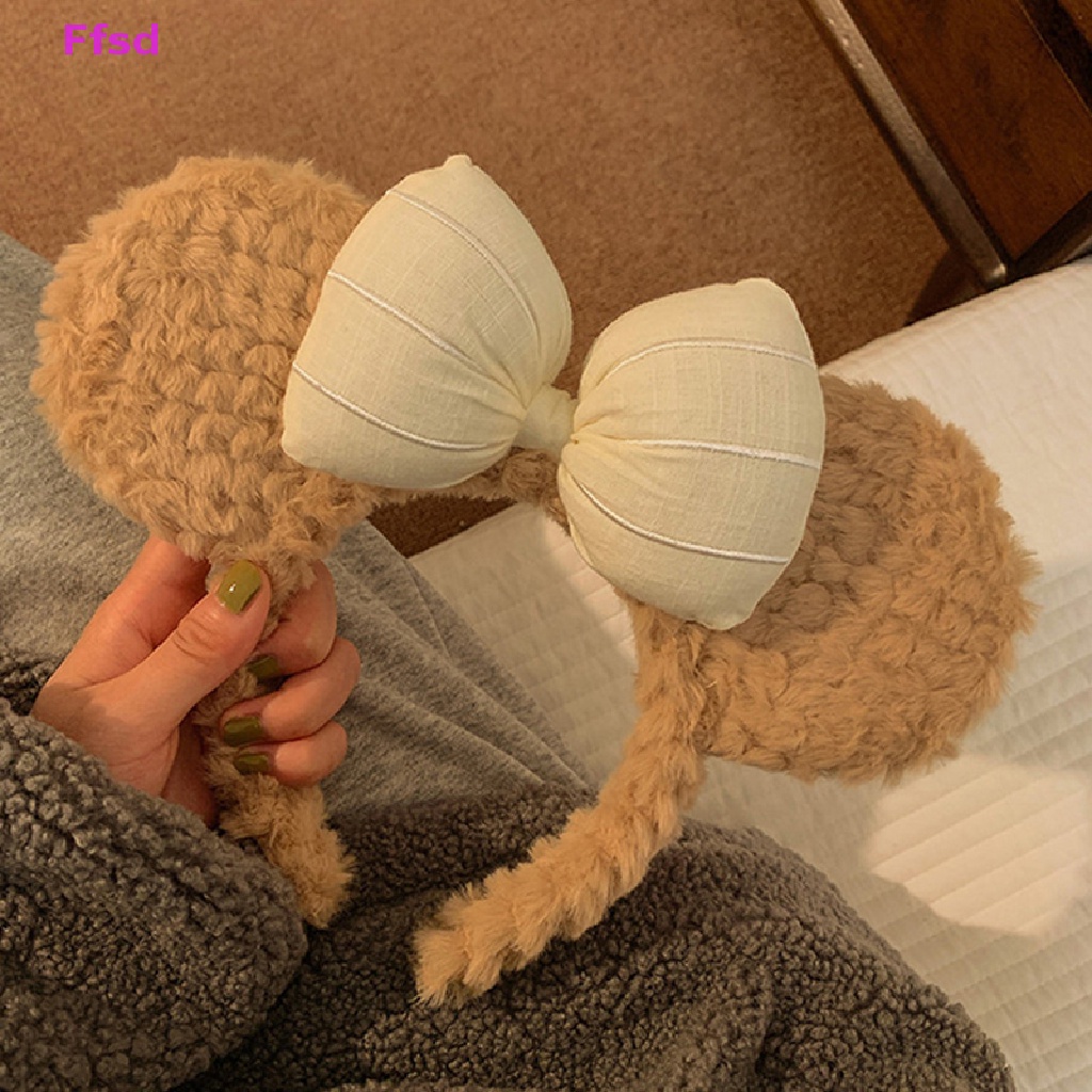 {Ffsd} Băng Đô Cài Tóc Rửa Mặt Mùa Đông Đính Nơ Tai Gấu Nhỏ Dễ Thương Cho Nữ * Bán Chạy