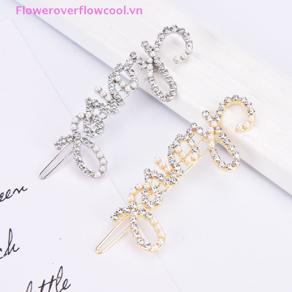 Kẹp Tóc Hình Hoa Đính Ngọc Trai Thủ Công Thời Trang Cho Nữ