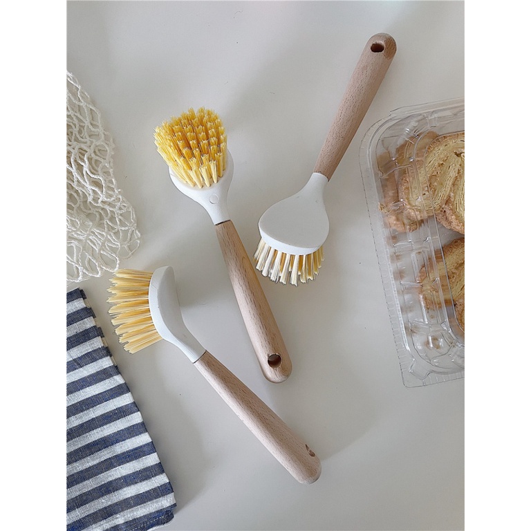 Bàn Chải Vệ Sinh Nhà Bếp Tay Cầm Dài Không Dầu Đa Năng