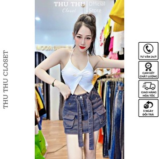 Áo hai dây hai lớp 2 màu trắng, đen siêu đẹp
