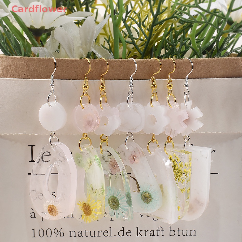 < Cardflower > Khuôn Silicon Resin Làm Mặt Trang Sức Mặt Trăng Ngôi Sao Hình Học DIY Mới Dành Cho Người Mới Bắt Đầu