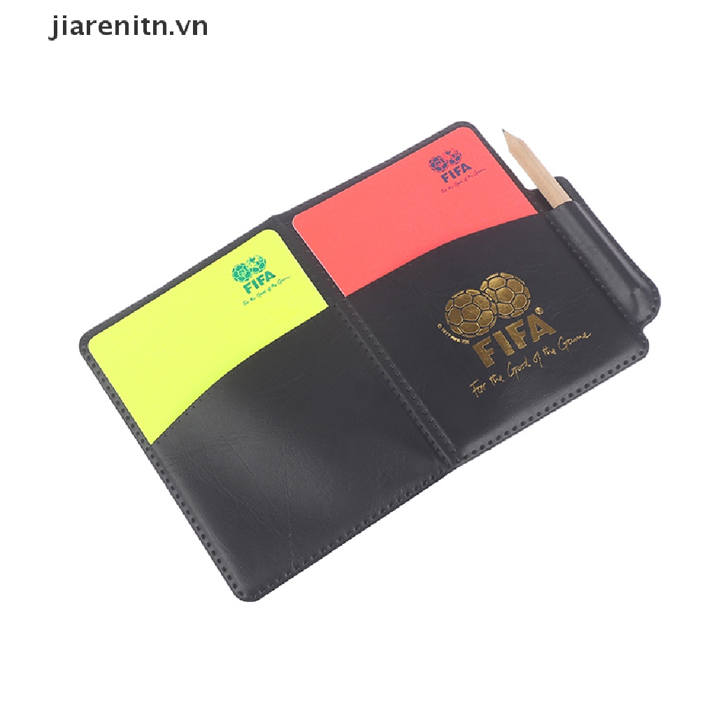 Jiarenitn sport football soccer referee wallet notebook with red card and yellow card vn