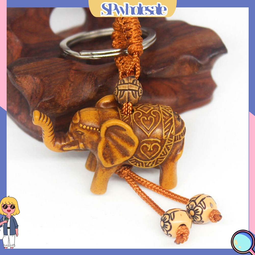 <SPwholesale> Bộ 2 Móc Khóa Hình Voi / Ngựa / Trái Tim / Rùa Xinh Xắn Giá Đỡ