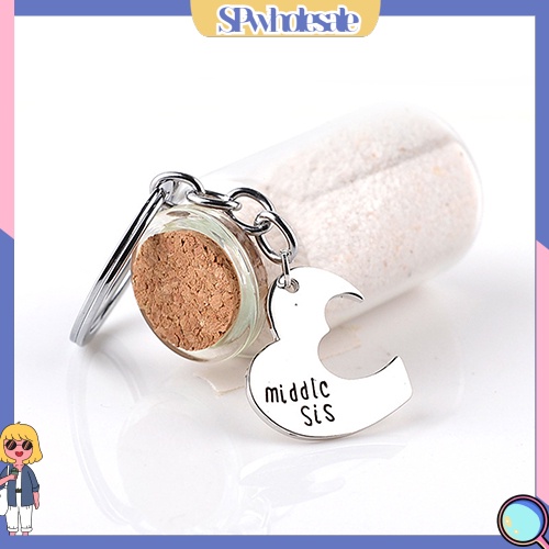 <SPwholesale> Bộ 3 Móc Khóa Tình Bạn Mặt Trái Tim