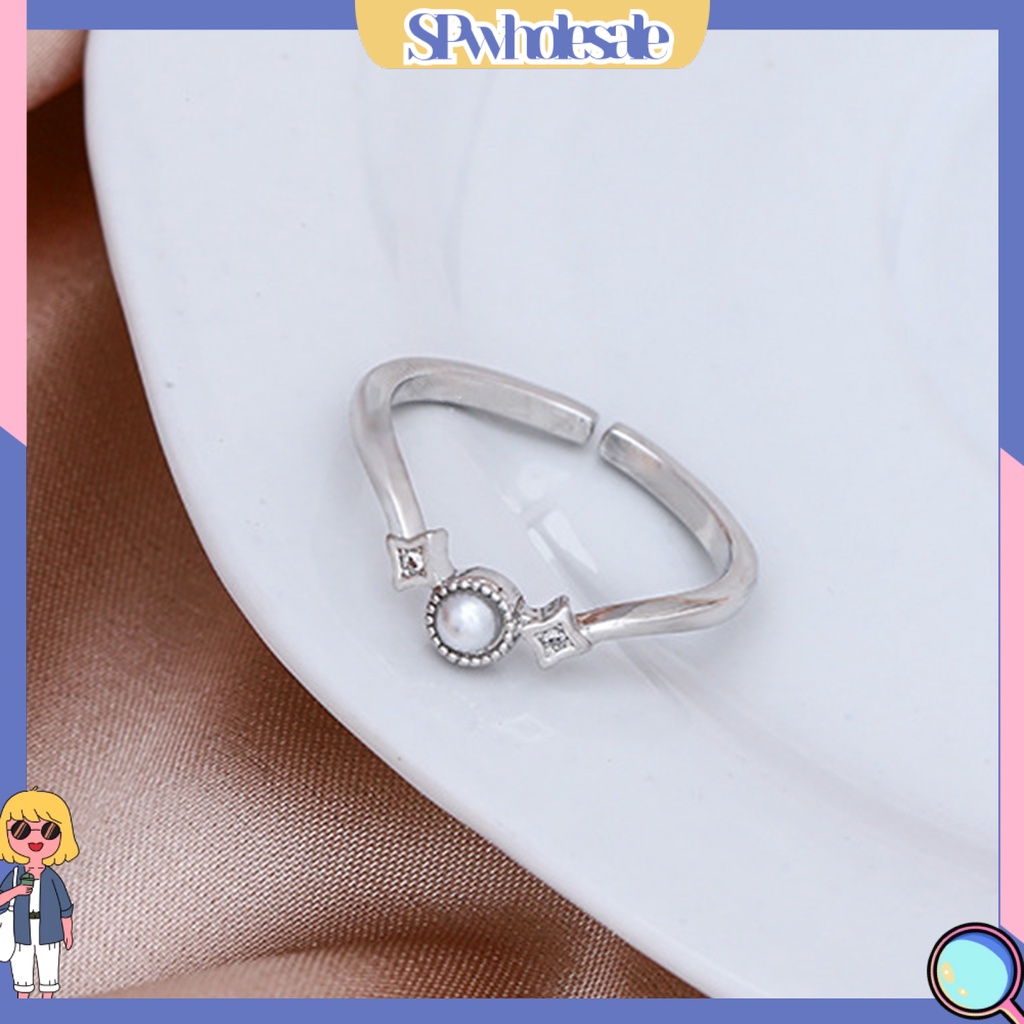 <SPwholesale> Nhẫn Đồng Đính Ngọc Trai Giả Thời Trang Cho Nữ