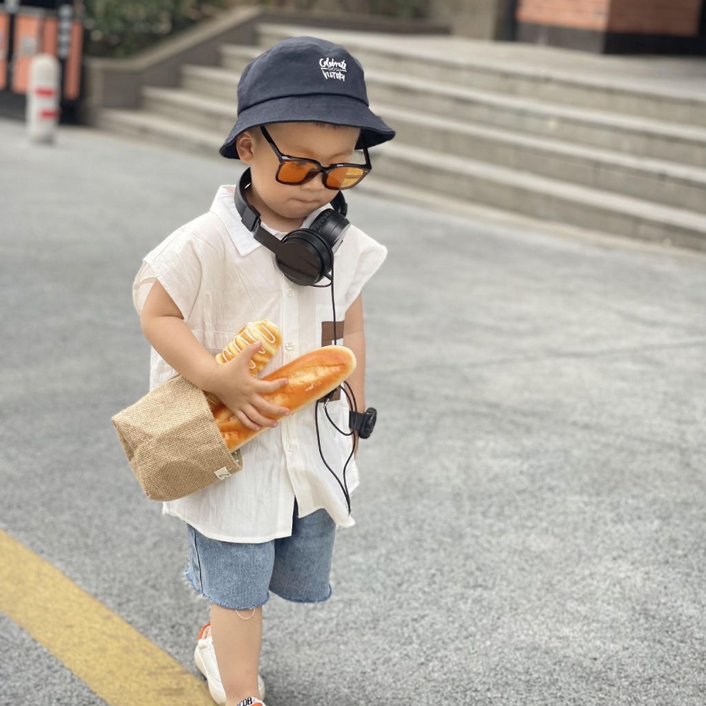 Áo Sơ Mi Mùa Hè Phong Cách Hàn Quốc Kiểu Mới Cho Bé Trai Bé Gái