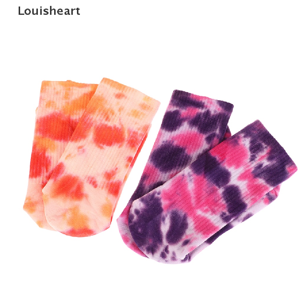 1 Đôi Tất Dài Tập Yoga Chống Trượt Màu Loang Hiệu Louisheart