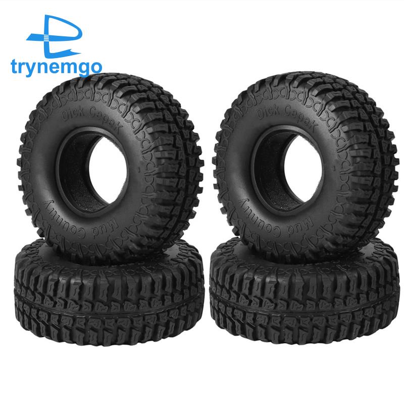 Bộ 4 Bánh Xe Cao Su 100mm 1.9 Cho Xe Điều Khiển Từ Xa Traxxas TRX4 D90 Axial SCX10 II III Wraith Redcat MST 1 / 10