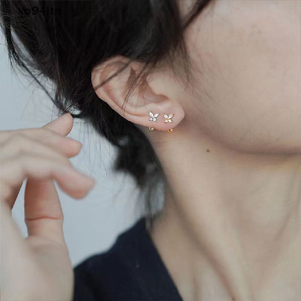 1 Đôi Khuyên Tai Hình Bướm Đính Đá Thời Trang