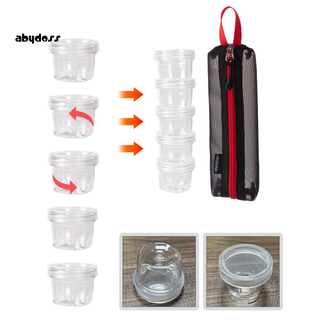 1 Bộ Hộp Đựng Muối Tiêu 2 Màu Trong Suốt Kèm Túi Đựng